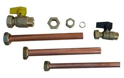 KIT IDRAULICO 2 RUBINETTI PER CALDAIA INCASSO