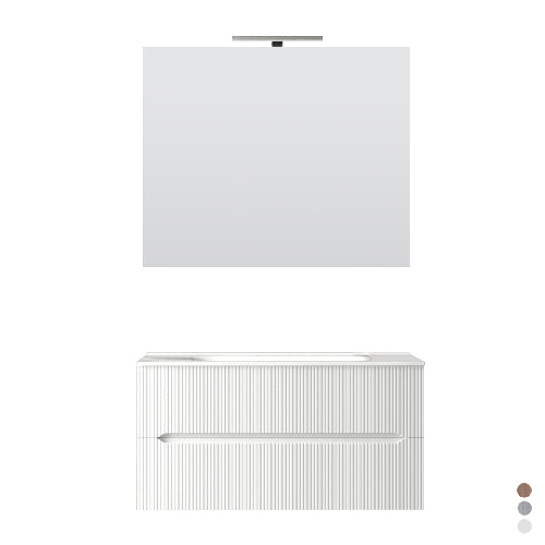 MOBILE BAGNO SOSPESO LINEA STICK CANNETTATO DA 90 CM