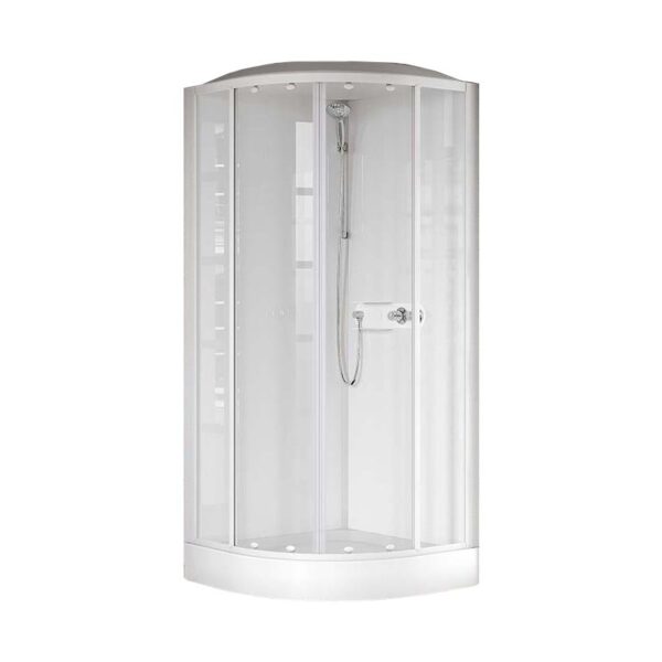 CABINA DOCCIA MEDIA GLASS 2P 1 ANTA SCORREV. E 1 FISSA