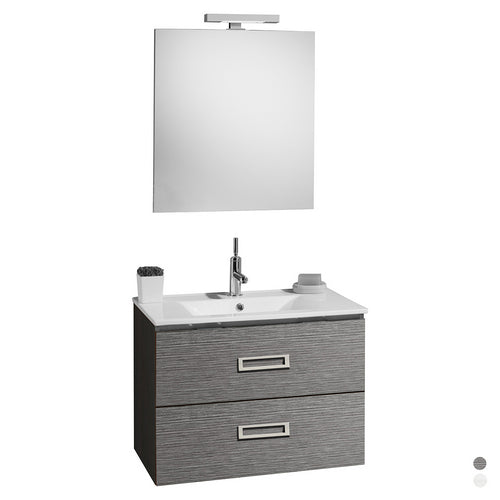 MOBILE BAGNO SOSPESO "FANTASY" CON LAVABO E SPECCHIO CM.75