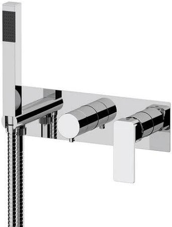 SET MISCELATORE A INCASSO A 2 VIE VASCA DOCCIA LINEA ICON