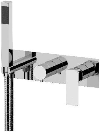 SET MISCELATORE A INCASSO A 3 VIE VASCA DOCCIA LINEA ICON