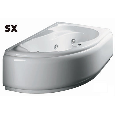 VASCA IDROMASSAGGIO ANGOLARE MOD.GRAZIA CON PANNELLO